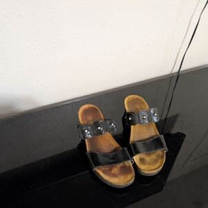 Naot Black Ashley Rhinestone Sandals 9